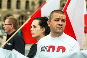 Posen  Polen  Aufmarsch der Narodowcy RP am 60. Jahrestag des Posener Aufstands