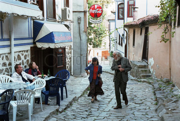 Eine Seitenstrasse in der Altstadt von Plovdiv  Bulgarien