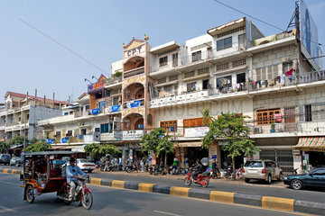 Phnom Penh  Kambodscha  Fassade eines Wohnhauses
