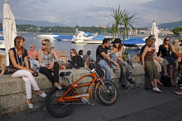 Schweiz  Genf  Genfer See  Bar LA TERRASSE
