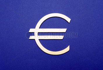 Das Eurozeichen auf blauem Hintergrund