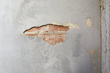 Deteriorating wall