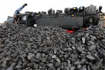 Wernigerode  Deutschland  eine Lok am Kohlenbunkerplatz im Bahnbetriebswerk in Wernigerode
