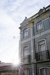Building with ornate tiled facade