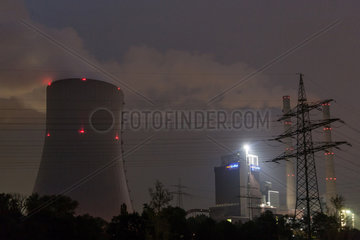 Heilbronn  Deutschland  das Kraftwerk Heilbronn bei Nacht