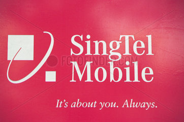Das Logo von SingTel Mobile  der Mobilfunkableger von Singapore Telecom