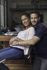 Pregnant couple  portrait