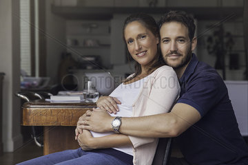Pregnant couple  portrait