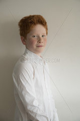 Boy with red hair  portrait