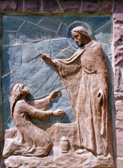 Keramikrelief mit Christusdarstellung