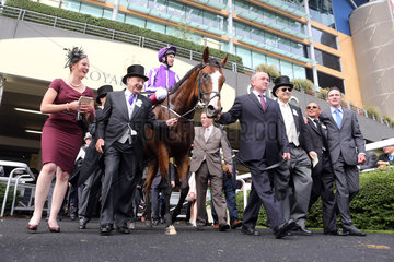 Royal Ascot  Leading Light with Joseph O'Brien up and connection after winning the Gold Cup