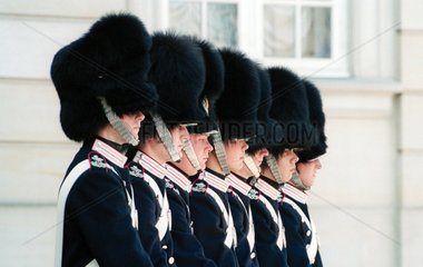 Soldaten beim Wachwechsel vor Schloss Amalienburg