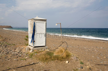 Gavathas  Griechenland  Umkleidekabine am Kampos-Strand