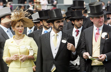 Ascot  Grossbritannien  Sheikh Mohammed bin Rashid al Maktoum und Princess Haya Bint Al Hussein