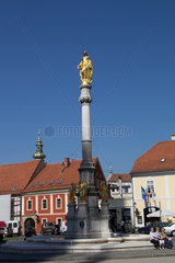 Zagreb  Kroatien  die Mariensaeule auf dem Kaptol-Platz