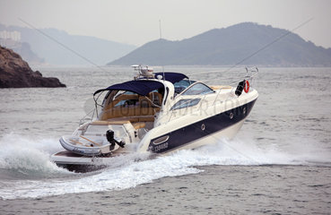 Hong Kong  China  Motorboot in der Repulse Bay