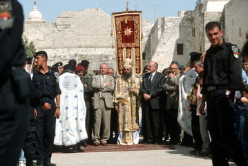 Christlich orthodoxe Araber feiern Ostern in Bethlehem.