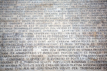 Rom  Italien  Inschrift des Altars des augusteischen Friedens