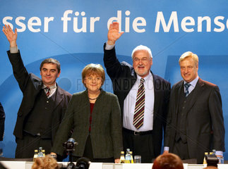 Peter Harry Carstensen und Angela Merkel  CDU  Wahlkampf