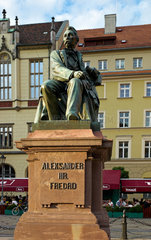 Breslau  Polen  Denkmal fuer Aleksander Fredro  ein bekannter polnischen Dramatiker