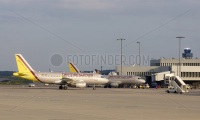 Koeln  Maschinen der Airline Germanwings am Flughafen Koeln Bonn