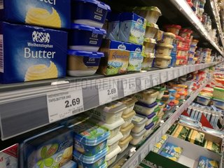 Butter in einem Supermarkt