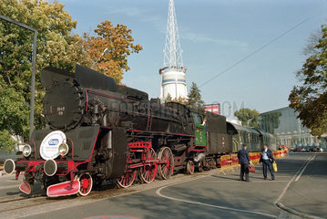 Alte Dampflokomotive der Polnischen Staatlichen Eisenbahn  Poznan  Polen