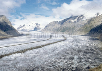 Der Aletschgletscher - Europas groesster Gletscher