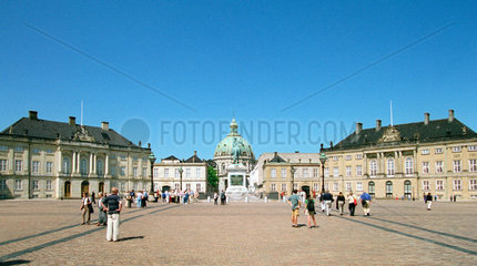 Schloss Amalienburg und der Schlossplatz in Kopenhagen
