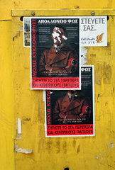 Athen  Ein zerrissenes Plakat von Adolf Hitler