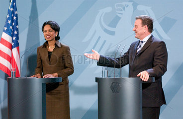Condoleezza Rice und Gerhard Schroeder