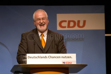 Kiel  Peter Harry Carstensen  CDU  beim Wahlkampf