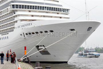 Hamburg  Deutschland  das Kreuzfahrtschiff MSC MAGNIFICA am Kreuzfahrtterminal