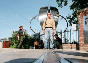 Der Nullmeridian am Observatorium  Greenwich
