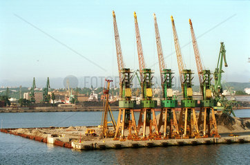 Blick auf den Hafen von Gdynia in der Danziger Bucht