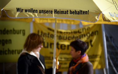 Atterwasch  Deutschland  Protest gegen Tagebau in der Lausitz