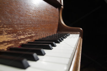 Die Tastatur eines Klaviers