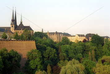 Uebersicht ueber das Tal im Zentrum von Luxemburg-Stadt