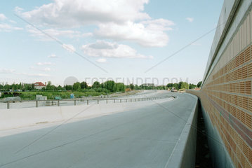 Baustelle der Stadtautobahn A113 nach Berlin Schoenefeld