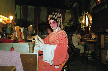 Schauspielerin einer klassischen chinesischen Oper in Singapur