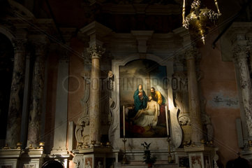 Venedig  Italien  Innenanischt der Santo Stefano-Kirche