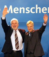Peter Harry Carstensen und Ole von Beust  CDU  Wahlkampf