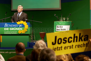 Joschka Fischer beim Wahlkampf
