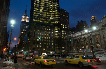 Abendstimmung auf New Yorks Fifth Avenue