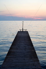 Molivos  Griechenland  Sonnenuntergang am Meer