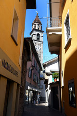 Ascona  Schweiz  Blick in die kleine Altstadt Asconas