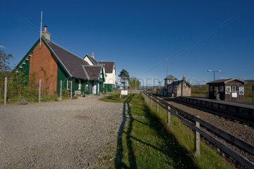 Fort William  Grossbritannien  Corrour Station ist ein verlassener Bahnhof