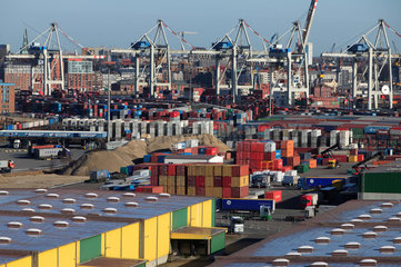 Hamburg  Deutschland  Uebersicht vom Hamburger Hafen