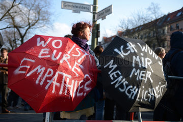 Berlin  Deutschland  Protest nach einer Zwangsraeumung