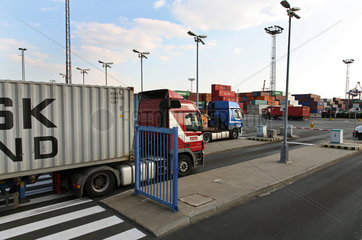 Bremerhaven  Deutschland  Container-Terminal in Bremerhaven